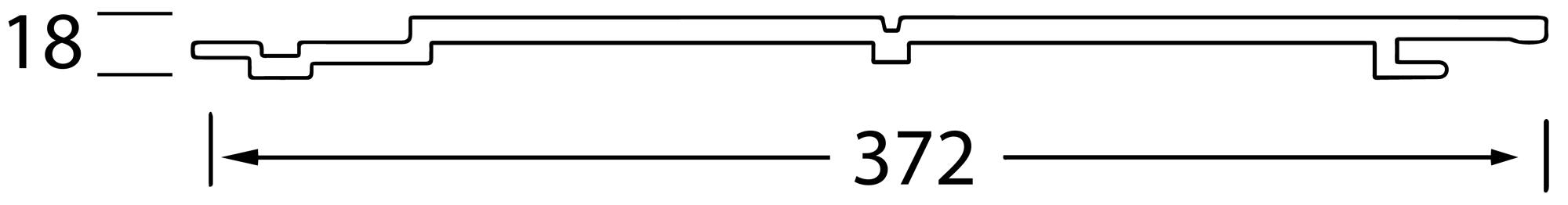 Dubbel sponning 332 mm